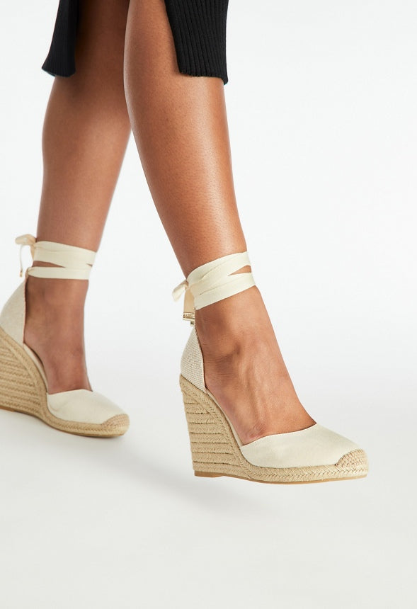 JENALA ESPADRILLE WEDGE Linen