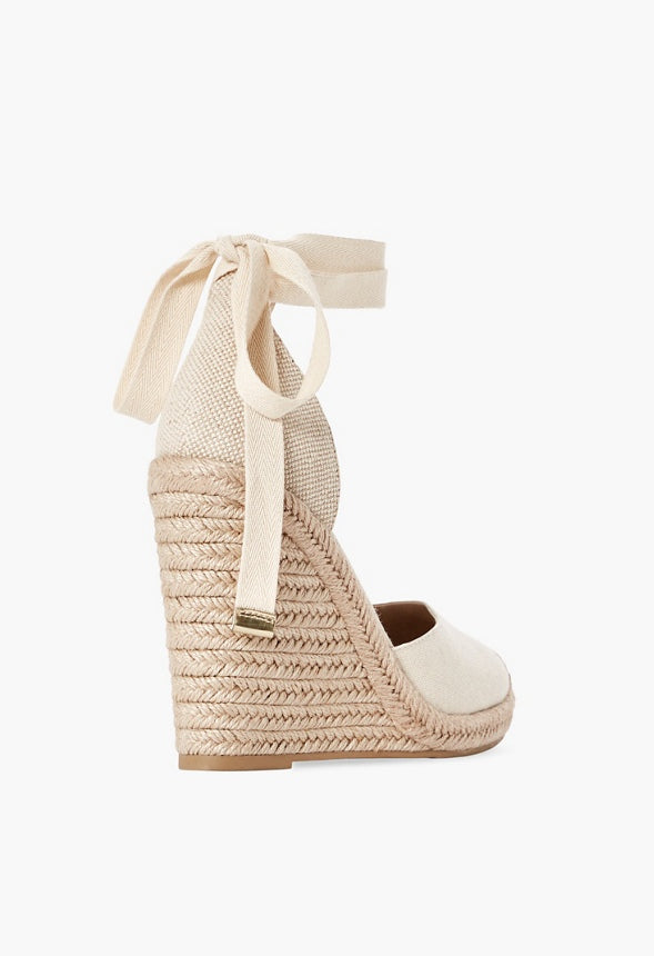JENALA ESPADRILLE WEDGE Linen