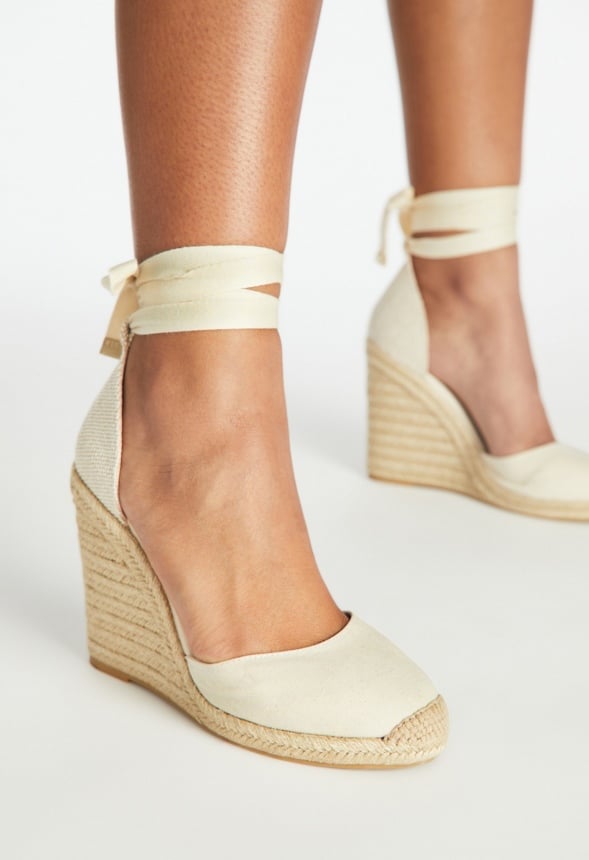 JENALA ESPADRILLE WEDGE Linen