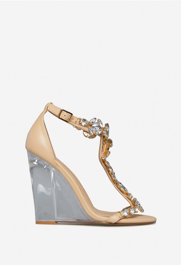 CONSTANCE WEDGE SANDAL Beige