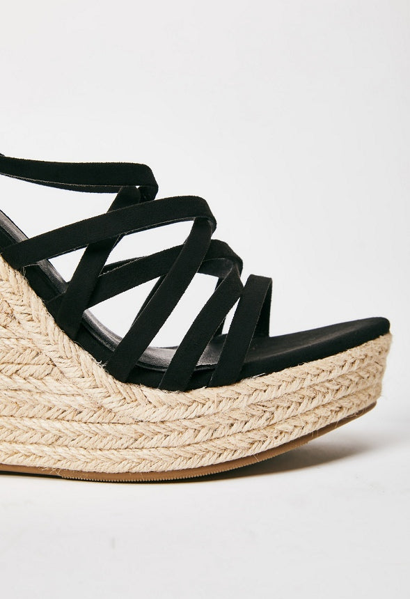 MIREIA WEDGE SANDAL Black Caviar