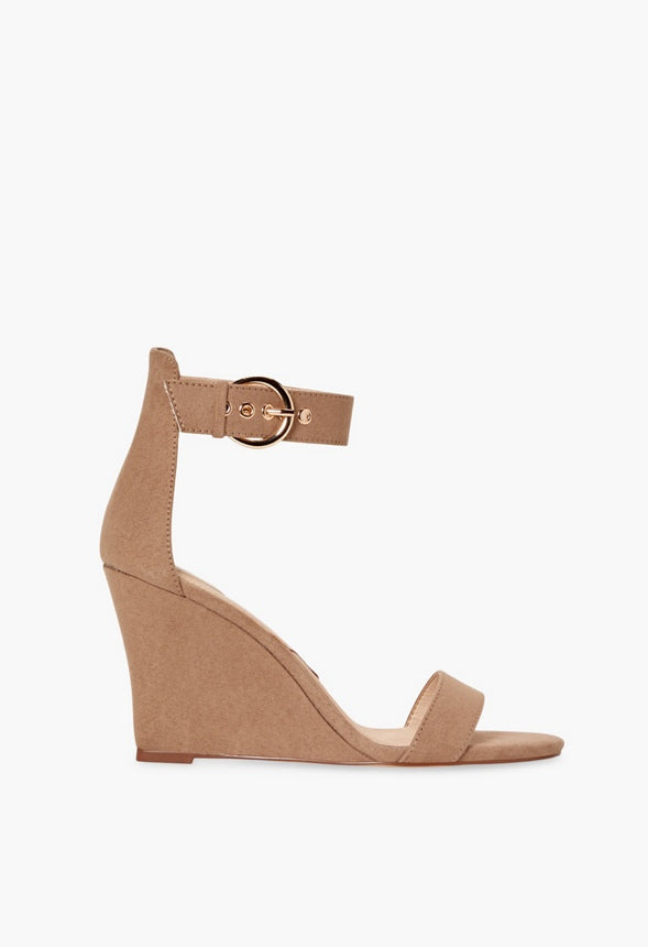 Bonnie Buckle Wedge Sandal Portabella