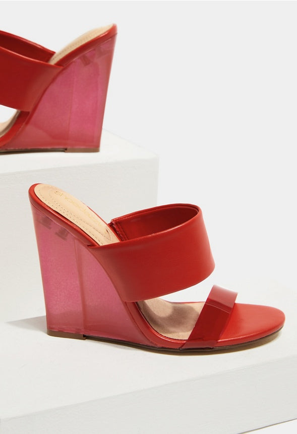 SHIRESH WEDGE SANDAL High Risk Red