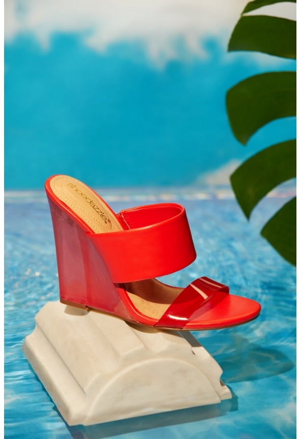 SHIRESH WEDGE SANDAL High Risk Red