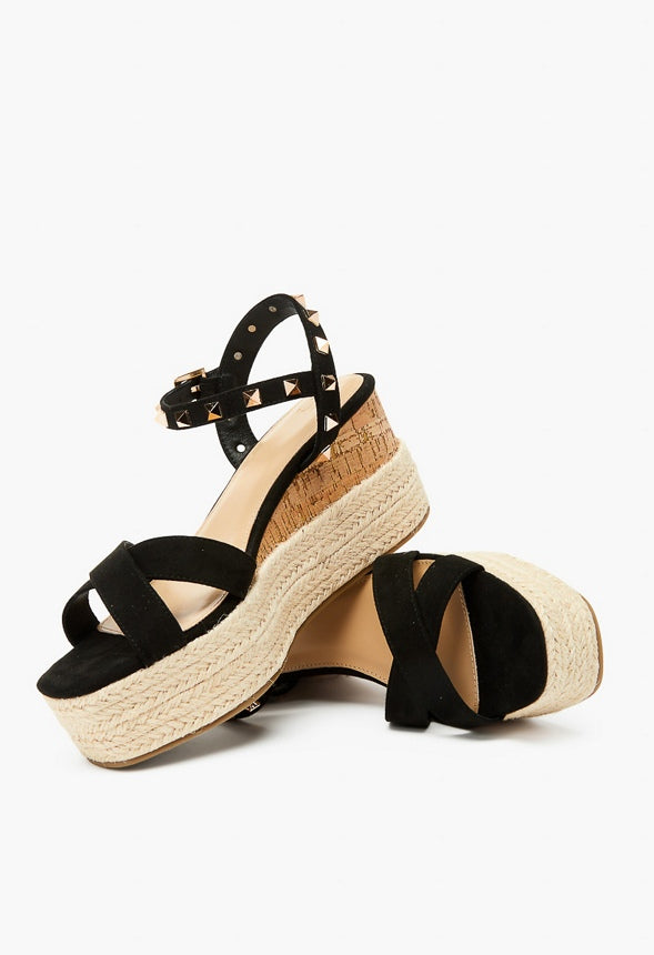 ALFINA FLATFORM WEDGE SANDAL Black