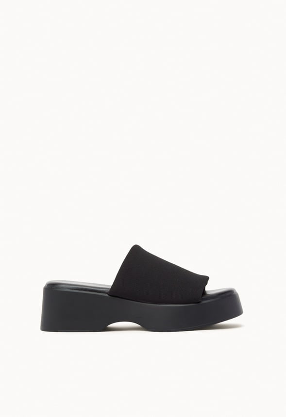Effie Platform Slide Sandal Black