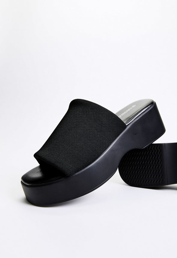 Effie Platform Slide Sandal Black