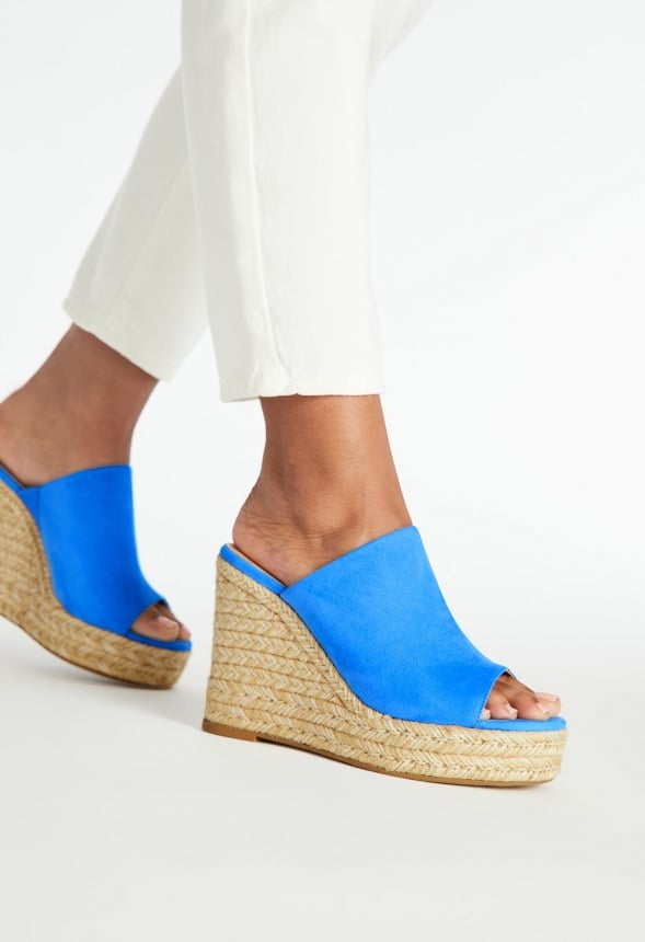 Anaya Mule Wedge Espadrille Sandal Marina