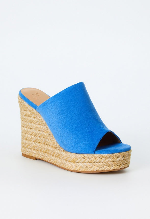 Anaya Mule Wedge Espadrille Sandal Marina
