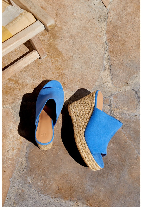 Anaya Mule Wedge Espadrille Sandal Marina