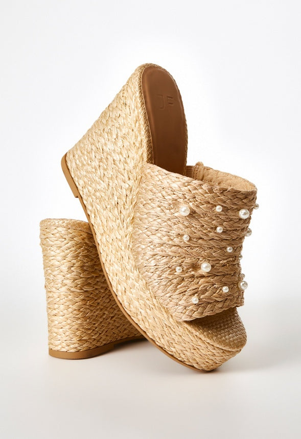 Anaya Mule Wedge Espadrille Sandal Natural