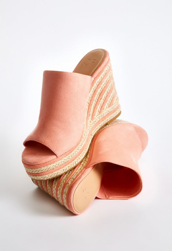 Anaya Mule Wedge Espadrille Sandal Blooming Dahlia