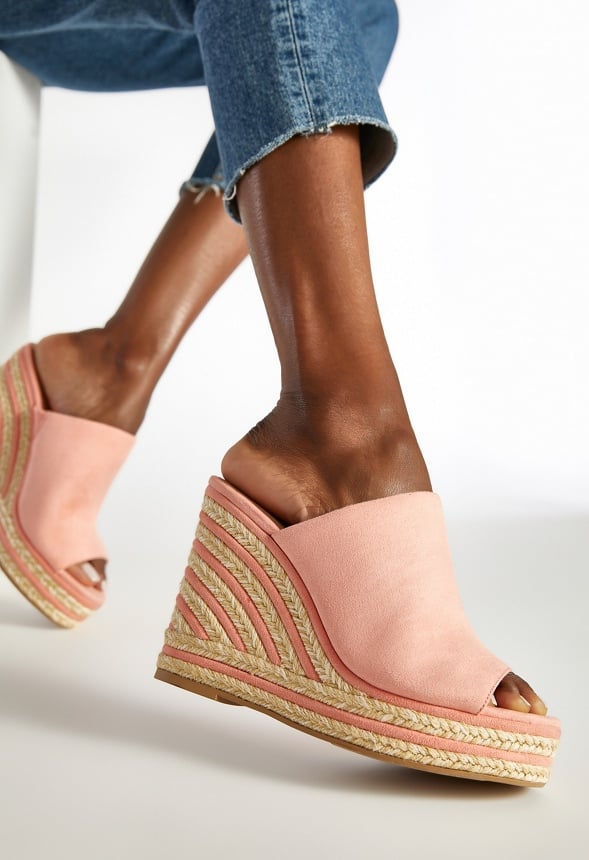 Anaya Mule Wedge Espadrille Sandal Blooming Dahlia
