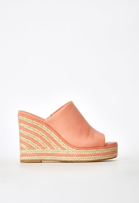 Anaya Mule Wedge Espadrille Sandal Blooming Dahlia
