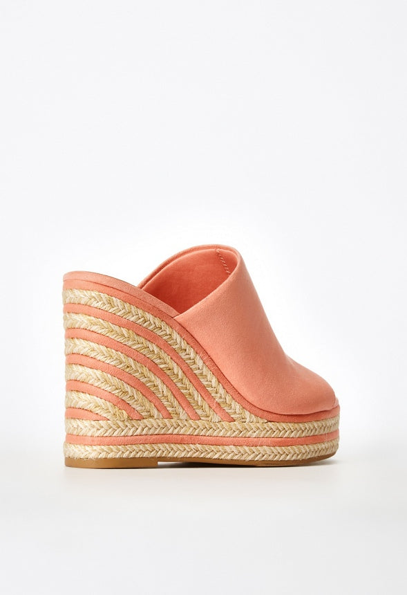 Anaya Mule Wedge Espadrille Sandal Blooming Dahlia