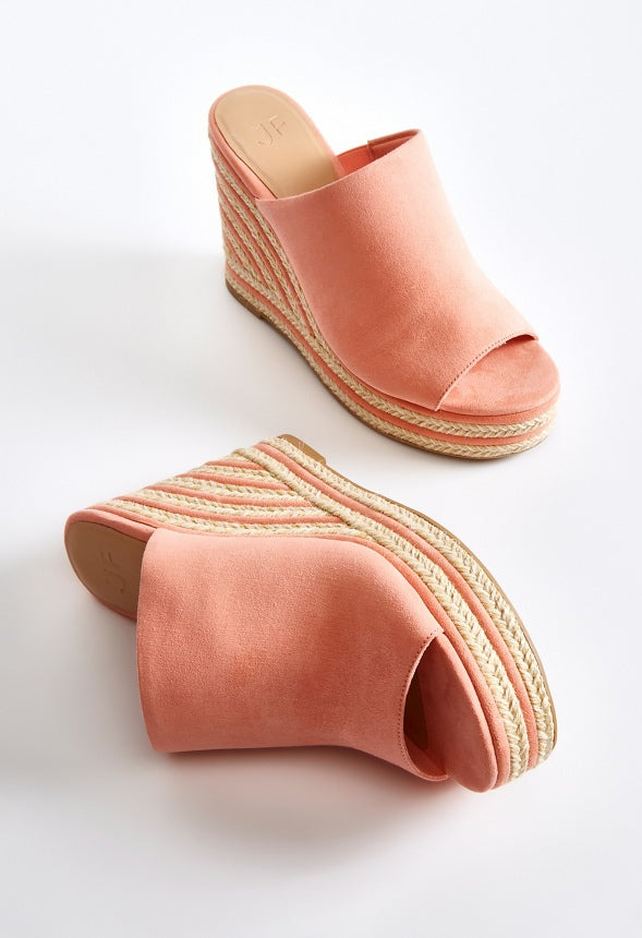 Anaya Mule Wedge Espadrille Sandal Blooming Dahlia