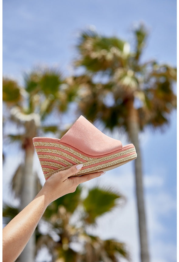 Anaya Mule Wedge Espadrille Sandal Blooming Dahlia