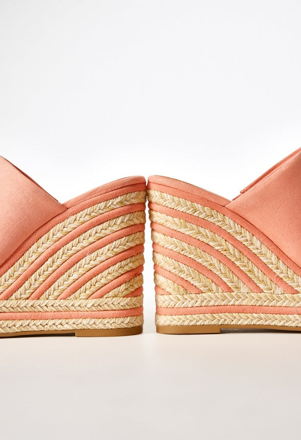 Anaya Mule Wedge Espadrille Sandal Blooming Dahlia
