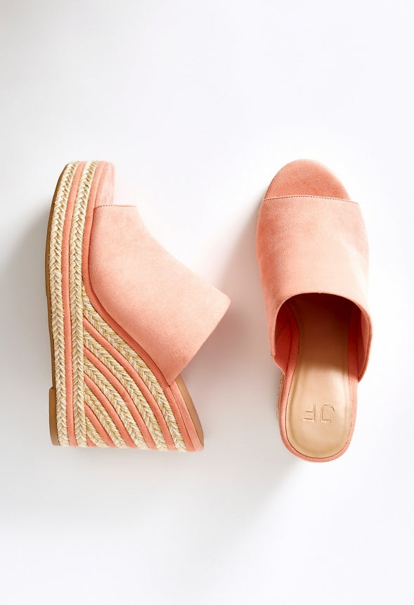 Anaya Mule Wedge Espadrille Sandal Blooming Dahlia