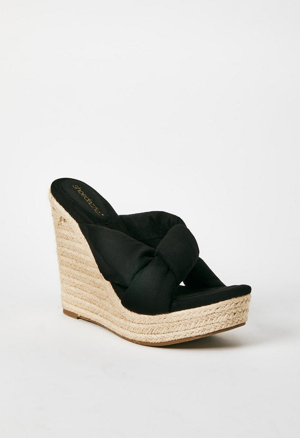 ALINA WEDGE SANDAL Black Caviar