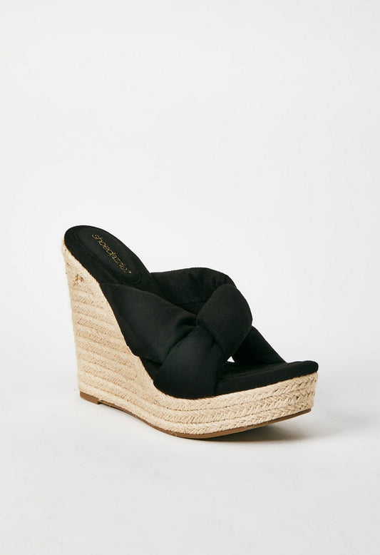 ALINA WEDGE SANDAL Black Caviar