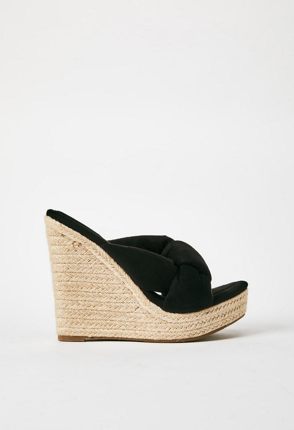 ALINA WEDGE SANDAL Black Caviar