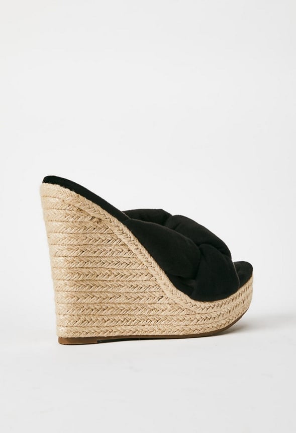 ALINA WEDGE SANDAL Black Caviar