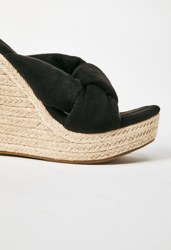 ALINA WEDGE SANDAL Black Caviar