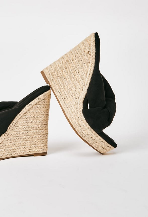 ALINA WEDGE SANDAL Black Caviar