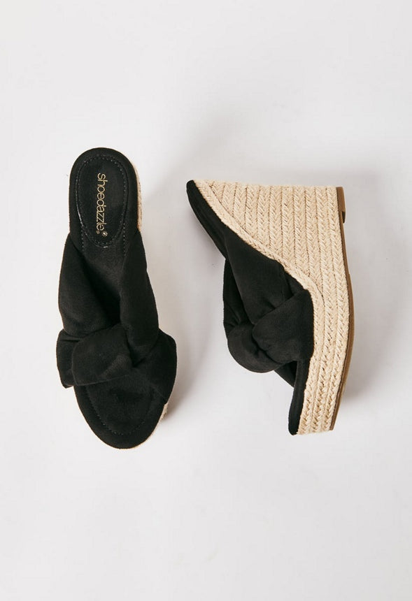 ALINA WEDGE SANDAL Black Caviar