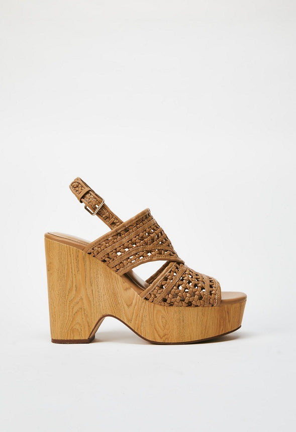 RUTH WEDGE SANDAL Lt Tan