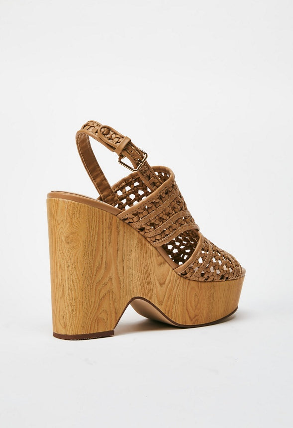 RUTH WEDGE SANDAL Lt Tan