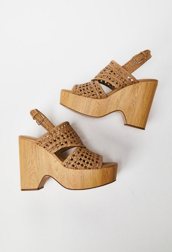 RUTH WEDGE SANDAL Lt Tan