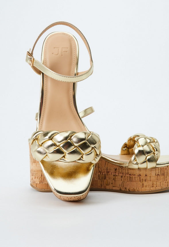 Dalia Wedge Sandal Gold