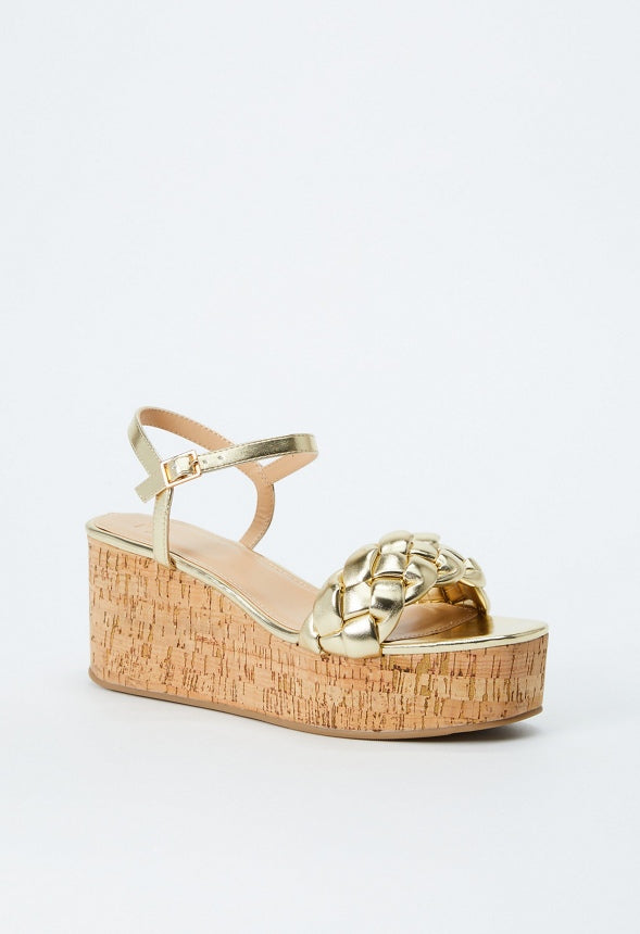 Dalia Wedge Sandal Gold