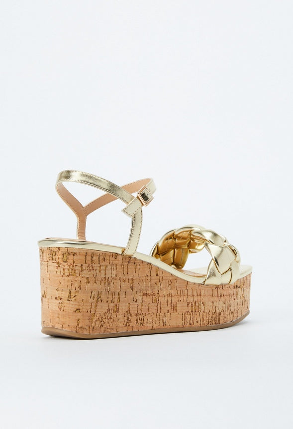 Dalia Wedge Sandal Gold