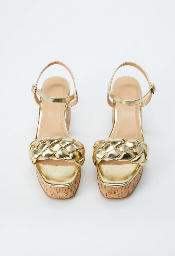 Dalia Wedge Sandal Gold