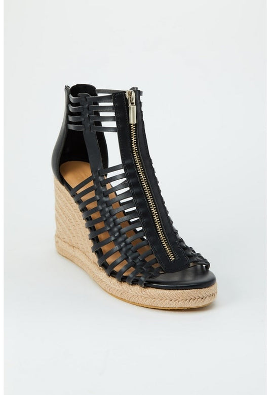 Elisa Espadrille Wedge Sandal Black Caviar
