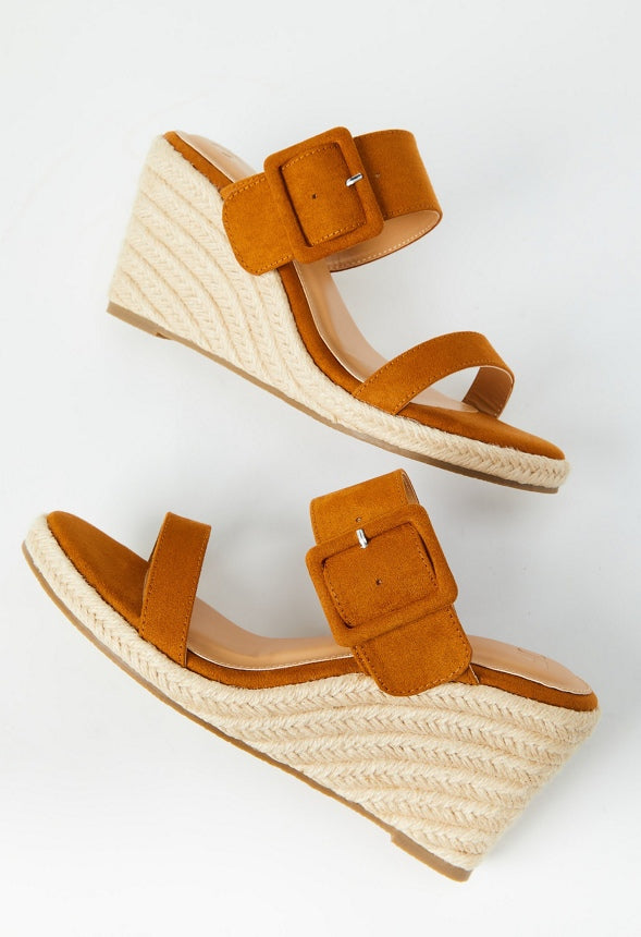 Itzel Wedge Sandal Camel