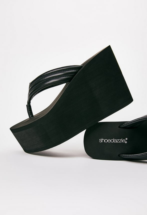 KIMORA PLATFORM WEDGE SANDAL Black