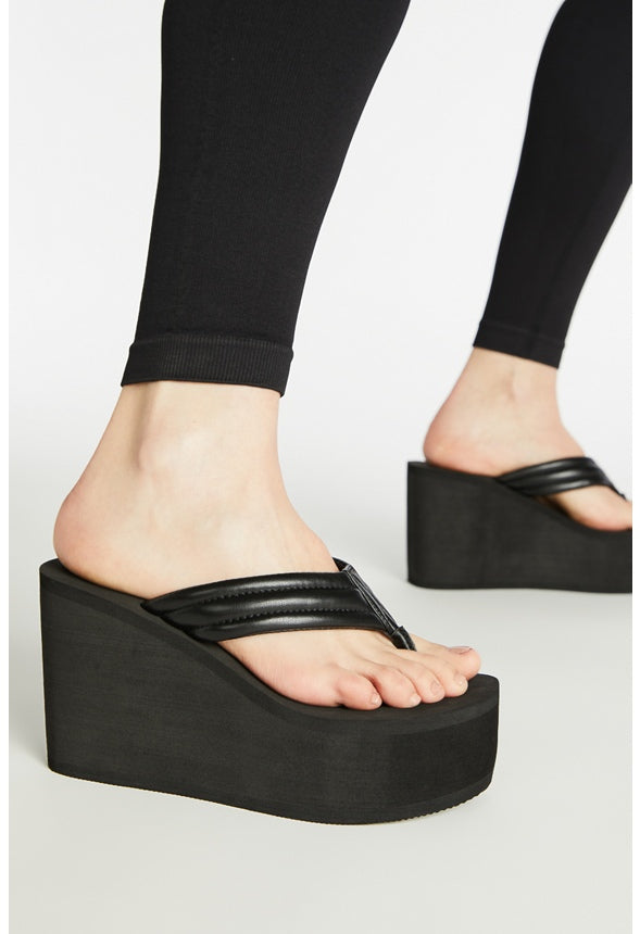 KIMORA PLATFORM WEDGE SANDAL Black