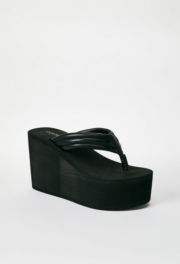 KIMORA PLATFORM WEDGE SANDAL Black