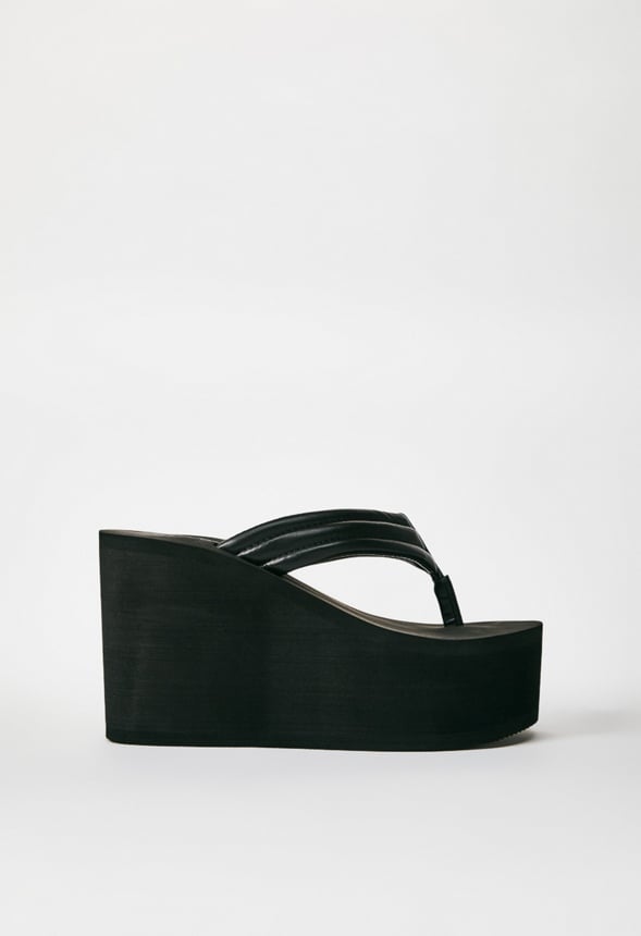 KIMORA PLATFORM WEDGE SANDAL Black
