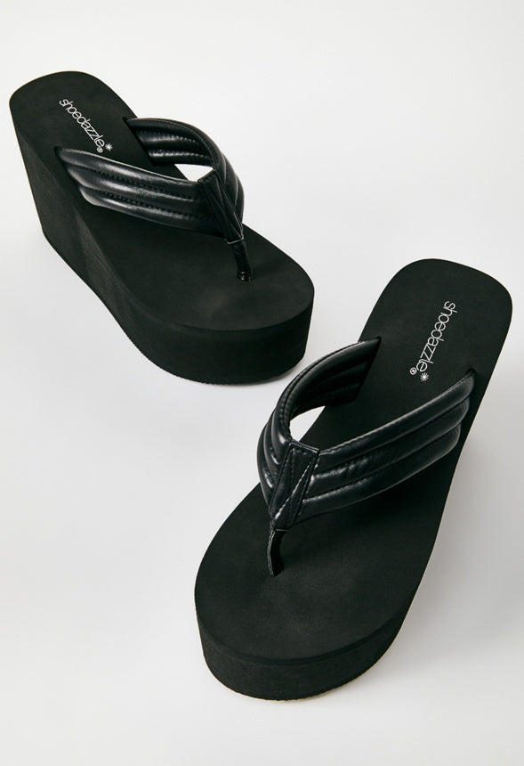 KIMORA PLATFORM WEDGE SANDAL Black