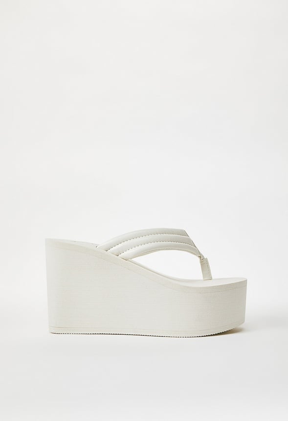 KIMORA PLATFORM WEDGE SANDAL Bright White