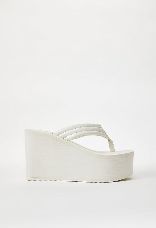 KIMORA PLATFORM WEDGE SANDAL Bright White