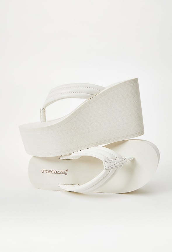 KIMORA PLATFORM WEDGE SANDAL Bright White