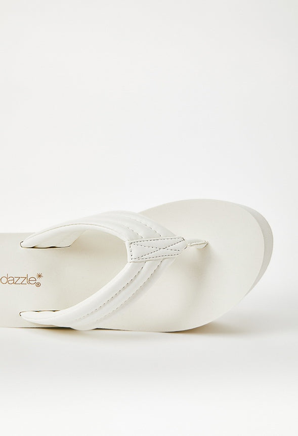 KIMORA PLATFORM WEDGE SANDAL Bright White