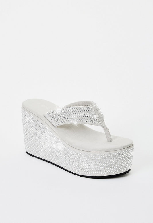 Kimora Platform Wedge Sandal Vapor Blue/ Clear
