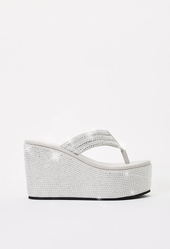 Kimora Platform Wedge Sandal Vapor Blue/ Clear